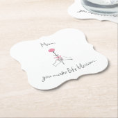 Liebe für die Mama - Papierfische Untersetzer (angewinkelt)