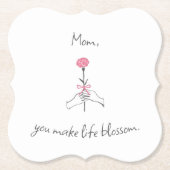 Liebe für die Mama - Papierfische Untersetzer (Vorderseite)