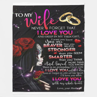 Liebe für Ehefrau | Bestes und perfektes Geschenk Fleecedecke