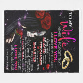 Liebe für Ehefrau | Bestes und perfektes Geschenk Fleecedecke (Vorderseite (Horizontal))