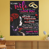 Liebe für Ehefrau | Bestes und perfektes Geschenk Leinwanddruck (Insitu (Wohnzimmer))