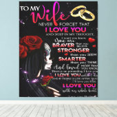 Liebe für Ehefrau | Bestes und perfektes Geschenk Leinwanddruck (Insitu (Holzboden))