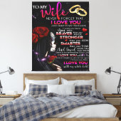 Liebe für Ehefrau | Bestes und perfektes Geschenk Leinwanddruck (Insitu (Schlafzimmer))