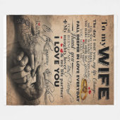 Liebe für Ehefrau | Lovely Present for Ehefrau Fleecedecke (Vorderseite (Horizontal))