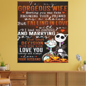 Liebe für Ehefrau | Trendy Present for Ehefrau Leinwanddruck (Insitu (Wohnzimmer))