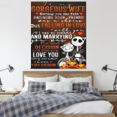 Liebe für Ehefrau | Trendy Present for Ehefrau Leinwanddruck (Insitu (Schlafzimmer))