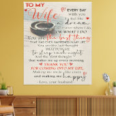 Liebe für Ehefrau | Trendy Present for Ehefrau Leinwanddruck (Insitu (Wohnzimmer))