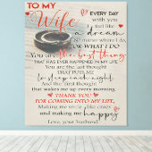 Liebe für Ehefrau | Trendy Present for Ehefrau Leinwanddruck (Insitu (Holzboden))