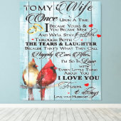 Liebe für Ehefrau | Trendy Present for Ehefrau Leinwanddruck (Insitu (Holzboden))