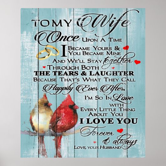 Liebe für Ehefrau | Trendy Present for Ehefrau Poster (Vorne)