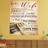 Liebe für Ehefrau | WOHNGESTALTUNG Leinwanddruck (Insitu (Wohnzimmer))