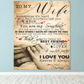 Liebe für Ehefrau | WOHNGESTALTUNG Leinwanddruck (Insitu (Holzboden))