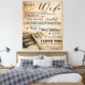 Liebe für Ehefrau | WOHNGESTALTUNG Leinwanddruck (Insitu (Schlafzimmer))