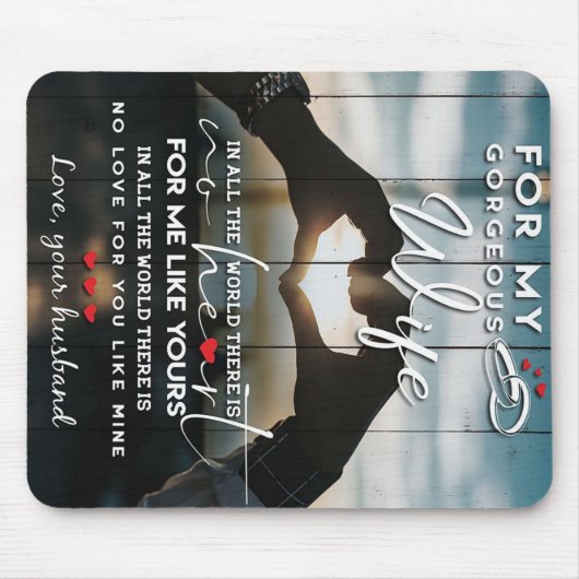 Liebe für Ehefrau | Zuhause - Dekoration Mousepad (Vorne)