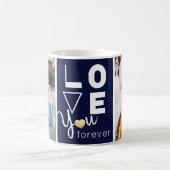 Liebe für Familien mit doppeltem Foto Tasse (Mittel)