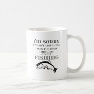 Liebe für Fischer, die über den Fischfang nachdenk Kaffeetasse