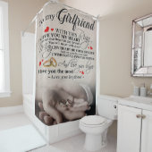 Liebe für Freundin | Bestes Geschenk für die Ehefr Duschvorhang (Beispiel)