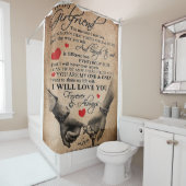 Liebe für Freundin | Bestes Geschenk für die Ehefr Duschvorhang (Beispiel)