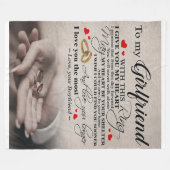 Liebe für Freundin | Bestes Geschenk für die Ehefr Fleecedecke (Vorderseite (Horizontal))