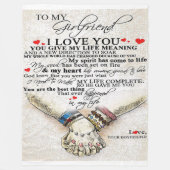 Liebe für Freundin | Bestes Geschenk für die Ehefr Fleecedecke (Vorderseite)