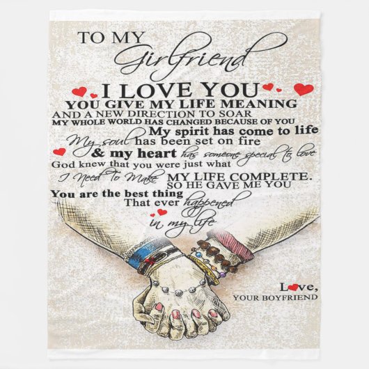 Liebe für Freundin | Bestes Geschenk für die Ehefr Fleecedecke (Vorderseite)