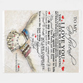 Liebe für Freundin | Bestes Geschenk für die Ehefr Fleecedecke (Vorderseite (Horizontal))