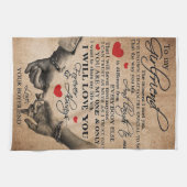 Liebe für Freundin | Bestes Geschenk für die Ehefr Geschirrtuch (Horizontal)