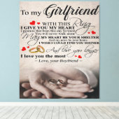 Liebe für Freundin | Bestes Geschenk für die Ehefr Leinwanddruck (Insitu (Holzboden))