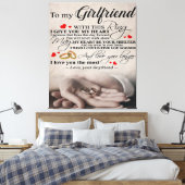 Liebe für Freundin | Bestes Geschenk für die Ehefr Leinwanddruck (Insitu (Schlafzimmer))