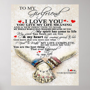Liebe für Freundin   Bestes Geschenk für die Ehefr Poster