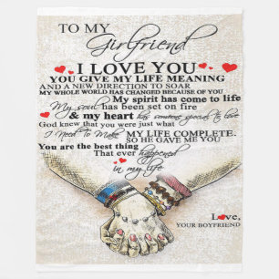 Liebe für Freundin   Bestes Geschenk für Ehefrau Fleecedecke