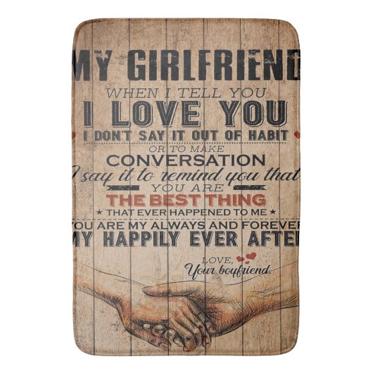 Liebe für Freundin | Funny Quotes Gift Badematte (Vorderseite Vertikal)