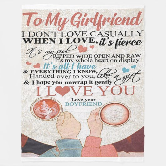 Liebe für Freundin | Funny Quotes Gift Fleecedecke (Vorderseite)