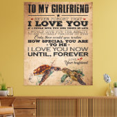 Liebe für Freundin | Love Couple Gift Leinwanddruck (Insitu (Wohnzimmer))