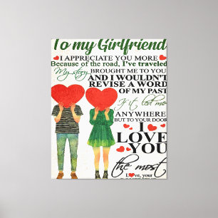 Liebe für Freundin   Love Couple Gift Leinwanddruck