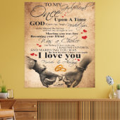 Liebe für Freundin | Niedliche Familienpräsenz Leinwanddruck (Insitu (Wohnzimmer))