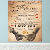 Liebe für Freundin | Niedliche Familienpräsenz Leinwanddruck (Insitu (Holzboden))