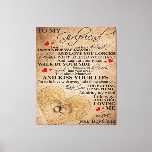 Liebe für Freundin | Niedliche Familienpräsenz Leinwanddruck (Vorderseite)