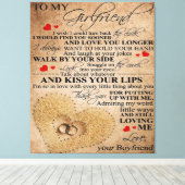 Liebe für Freundin | Niedliche Familienpräsenz Leinwanddruck (Insitu (Holzboden))