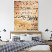 Liebe für Freundin | Niedliche Familienpräsenz Leinwanddruck (Insitu (Schlafzimmer))