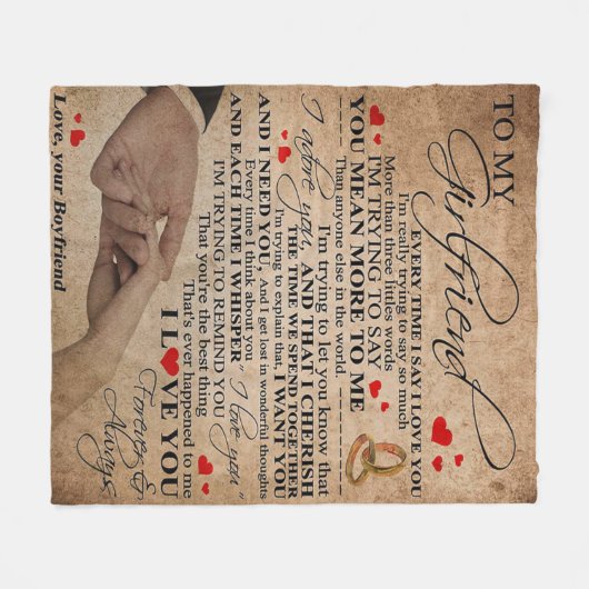 Liebe für Freundin | Niedliches Dekorgeschenk Fleecedecke (Vorderseite (Horizontal))