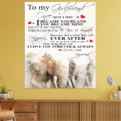 Liebe für Freundin | Niedliches Dekorgeschenk Leinwanddruck (Insitu (Wohnzimmer))