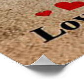 Liebe für Freundin | Niedliches Dekorgeschenk Poster (Ecke)