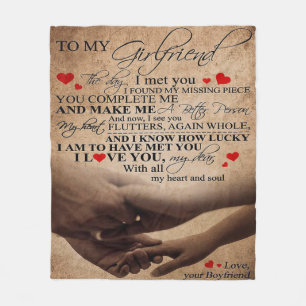 Liebe für Freundin   Trendy Gift Fleecedecke