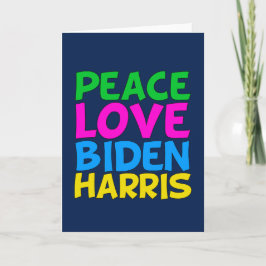 Liebe für Frieden Biden Harris Karte