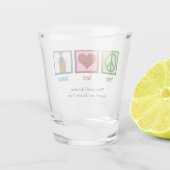 Liebe für Frieden Debatten Team Custom Uni Schnapsglas (Rückseite)