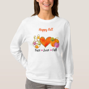Liebe für Frieden Herbst Benutzerdefinierter T - S T-Shirt