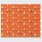 Liebe für Frieden Herbst Benutzerdefinierter Text Geschenkpapier (Flach)