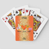 Liebe für Frieden Herbst Benutzerdefinierter Text Spielkarten (Rückseite)