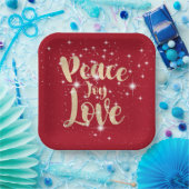 Liebe für Frieden in Sternen Pappteller (Party)